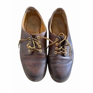 Vintage Dr. Martens 1561 Oxford Shoes Mens US 9 Brown Made in England Lace Up